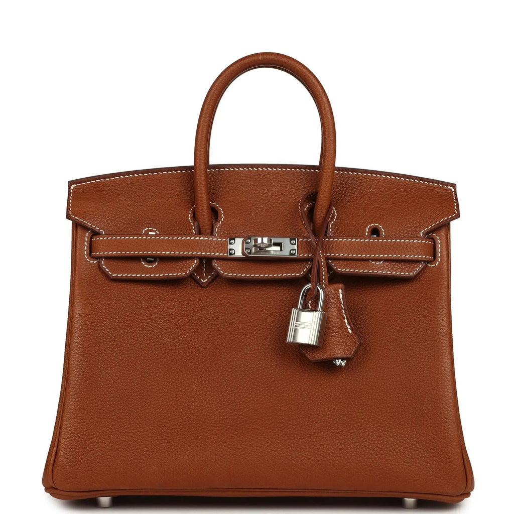 Birkin 25 Fauve Barenia Faubourg Palladium Hardware