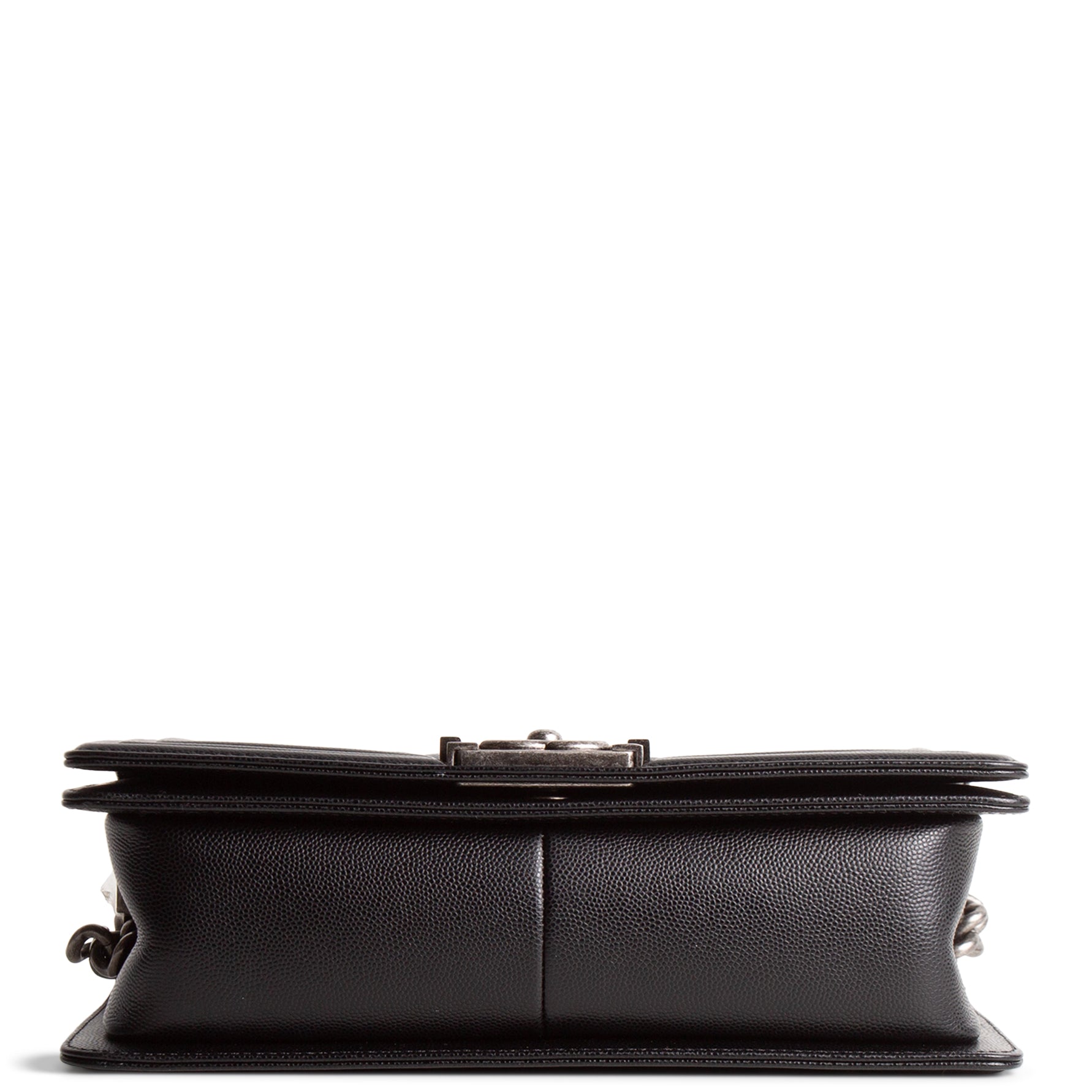 CH Boy Bag Medium Quilted Caviar - Black