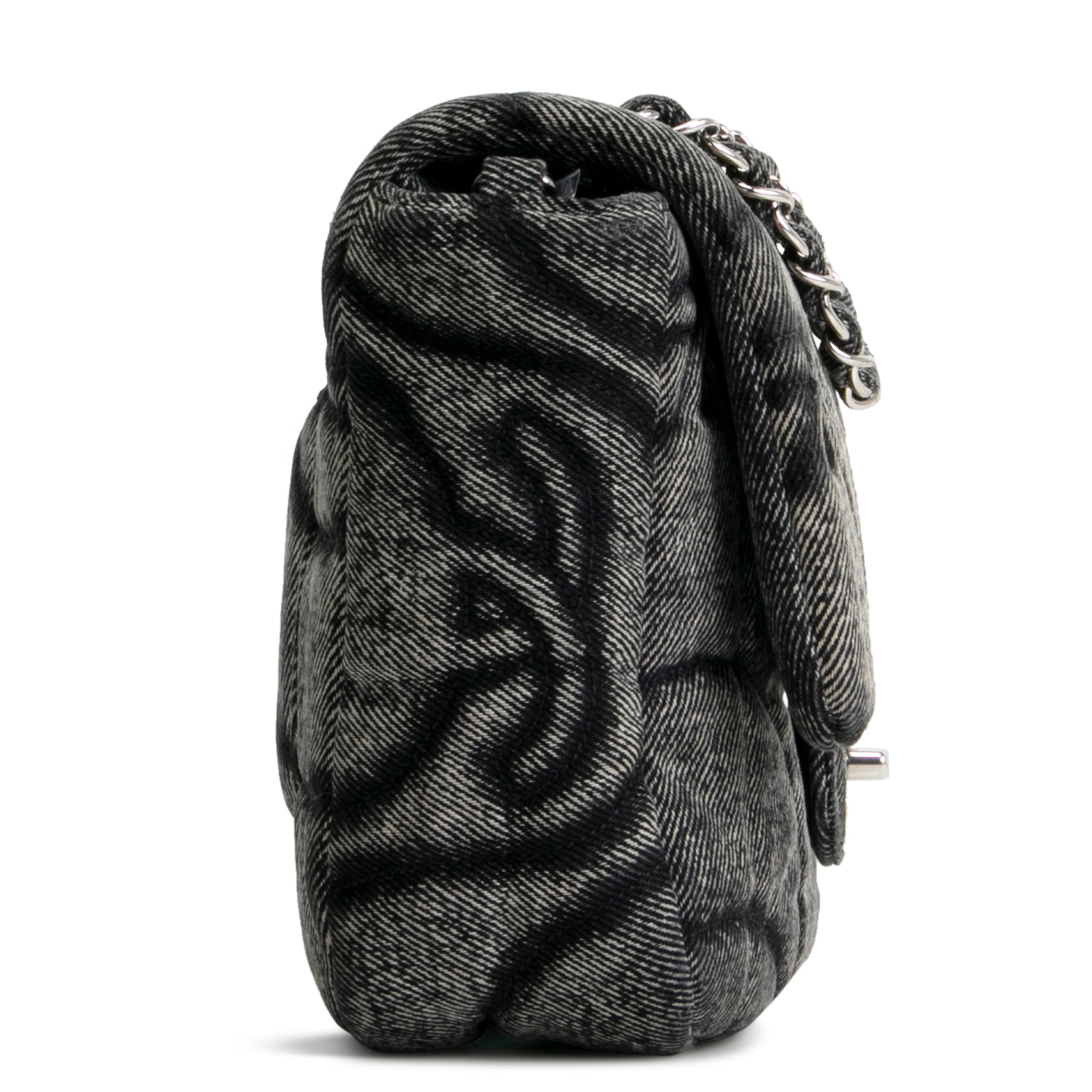 CH CC Denim Wave Flap Bag - Gray