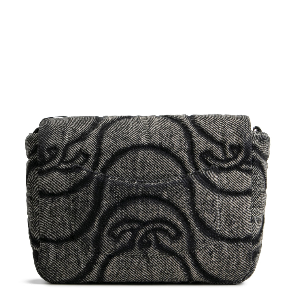 CH CC Denim Wave Flap Bag - Gray