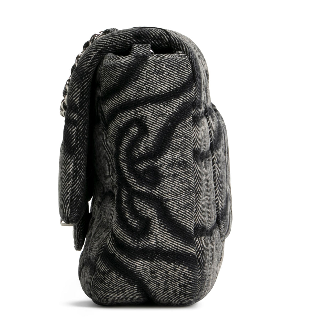 CH CC Denim Wave Flap Bag - Gray