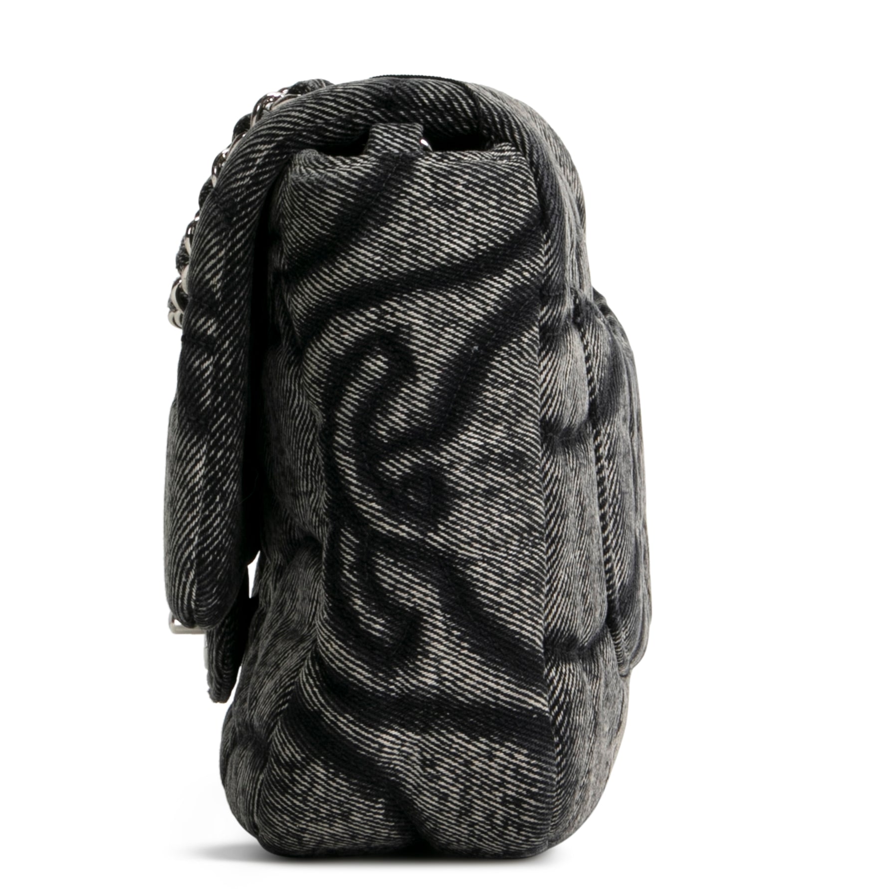 CH CC Denim Wave Flap Bag - Gray