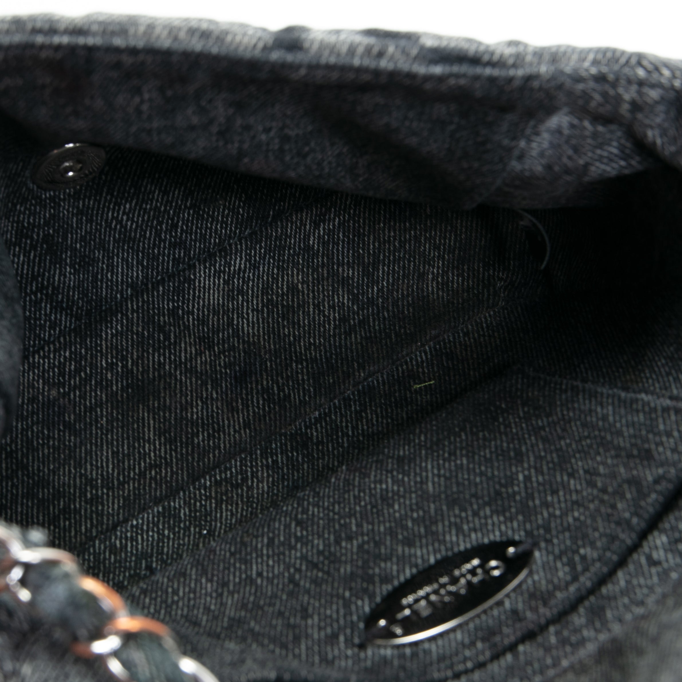 CH CC Denim Wave Flap Bag - Gray