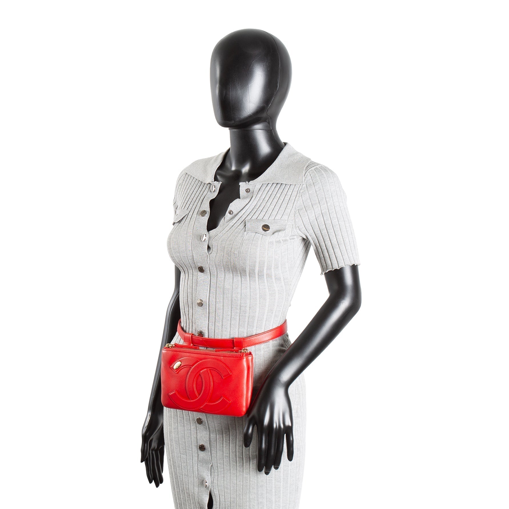 CH CC Mania Double Waist Bag - Red
