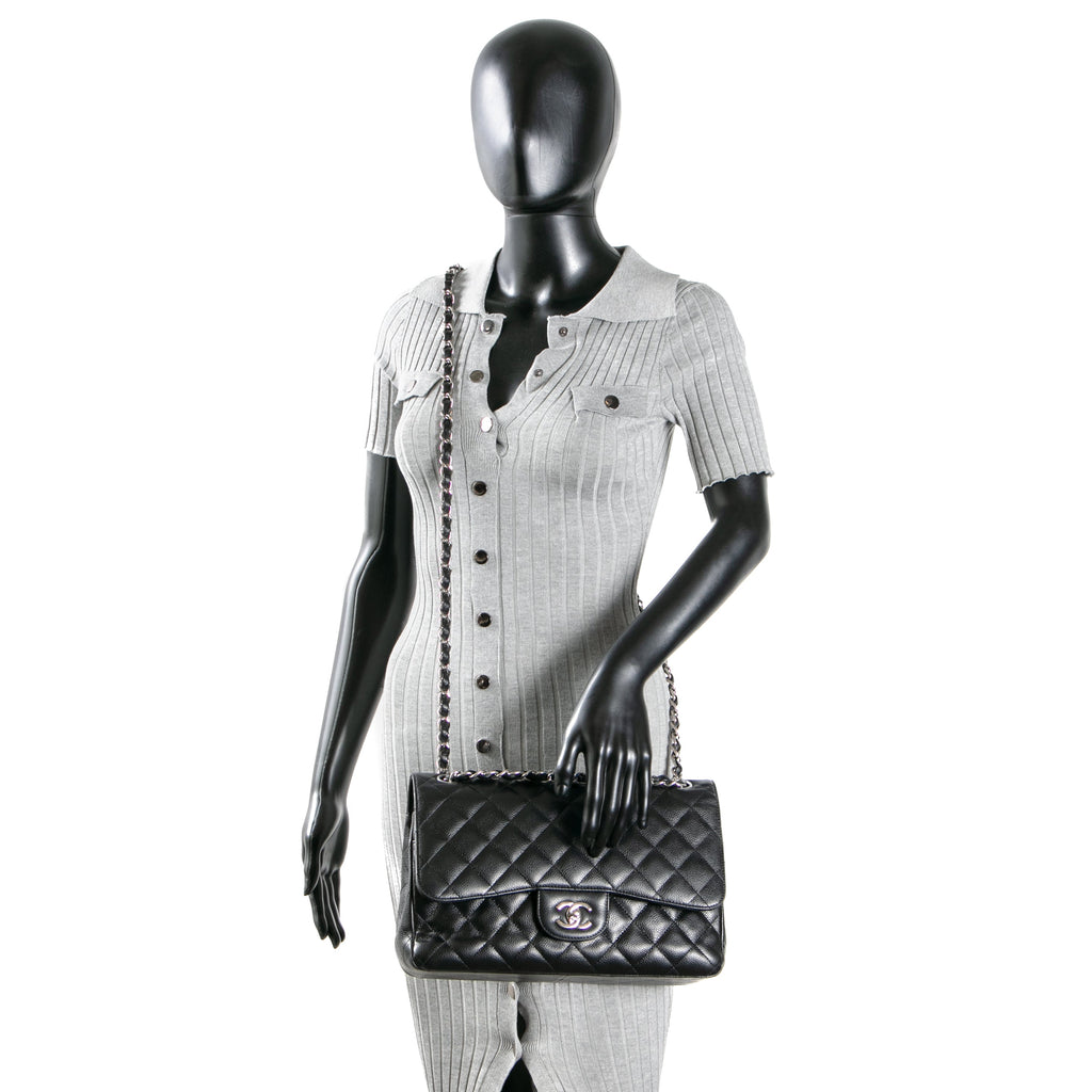CH Caviar Classic Jumbo Double Flap - Black