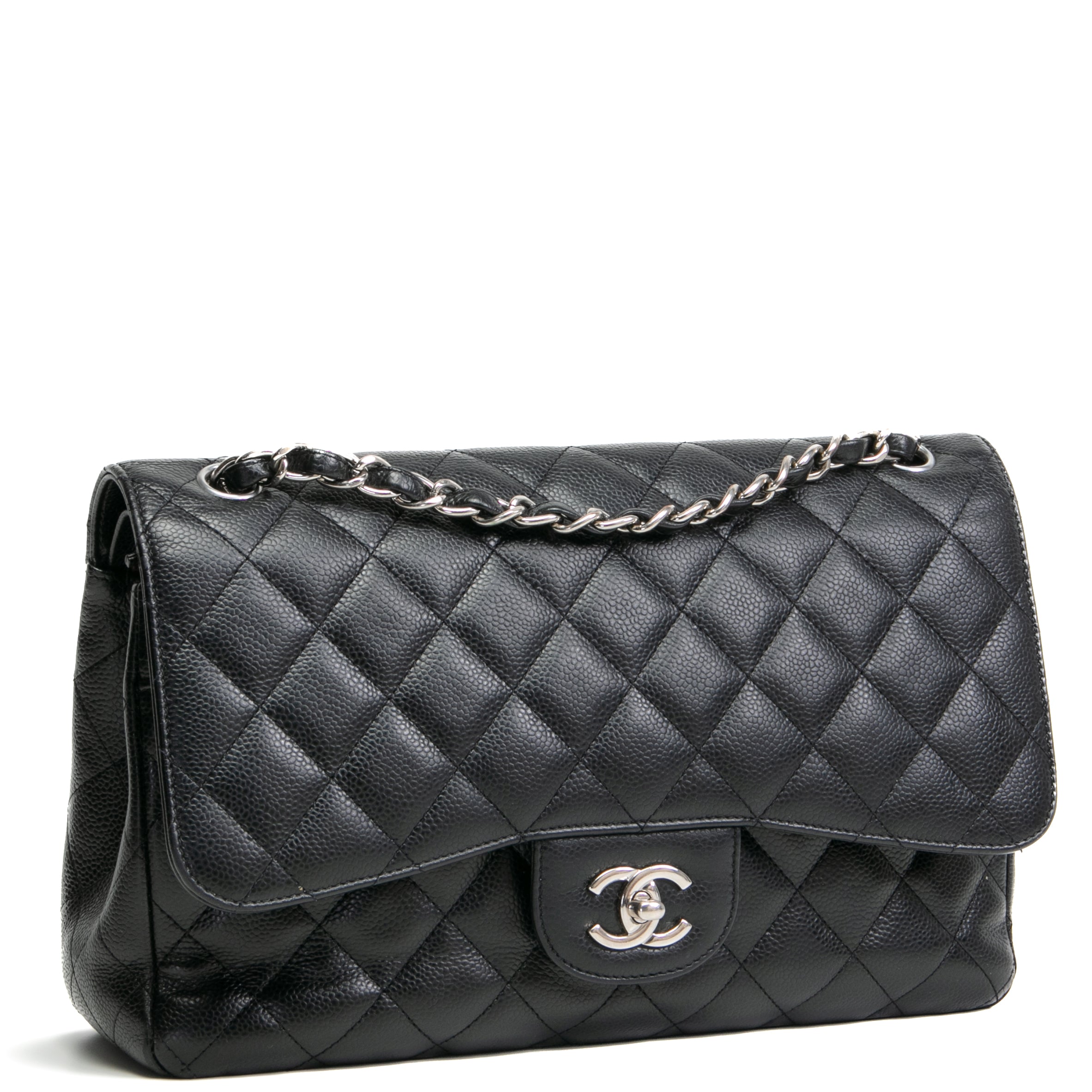 CH Caviar Classic Jumbo Double Flap - Black
