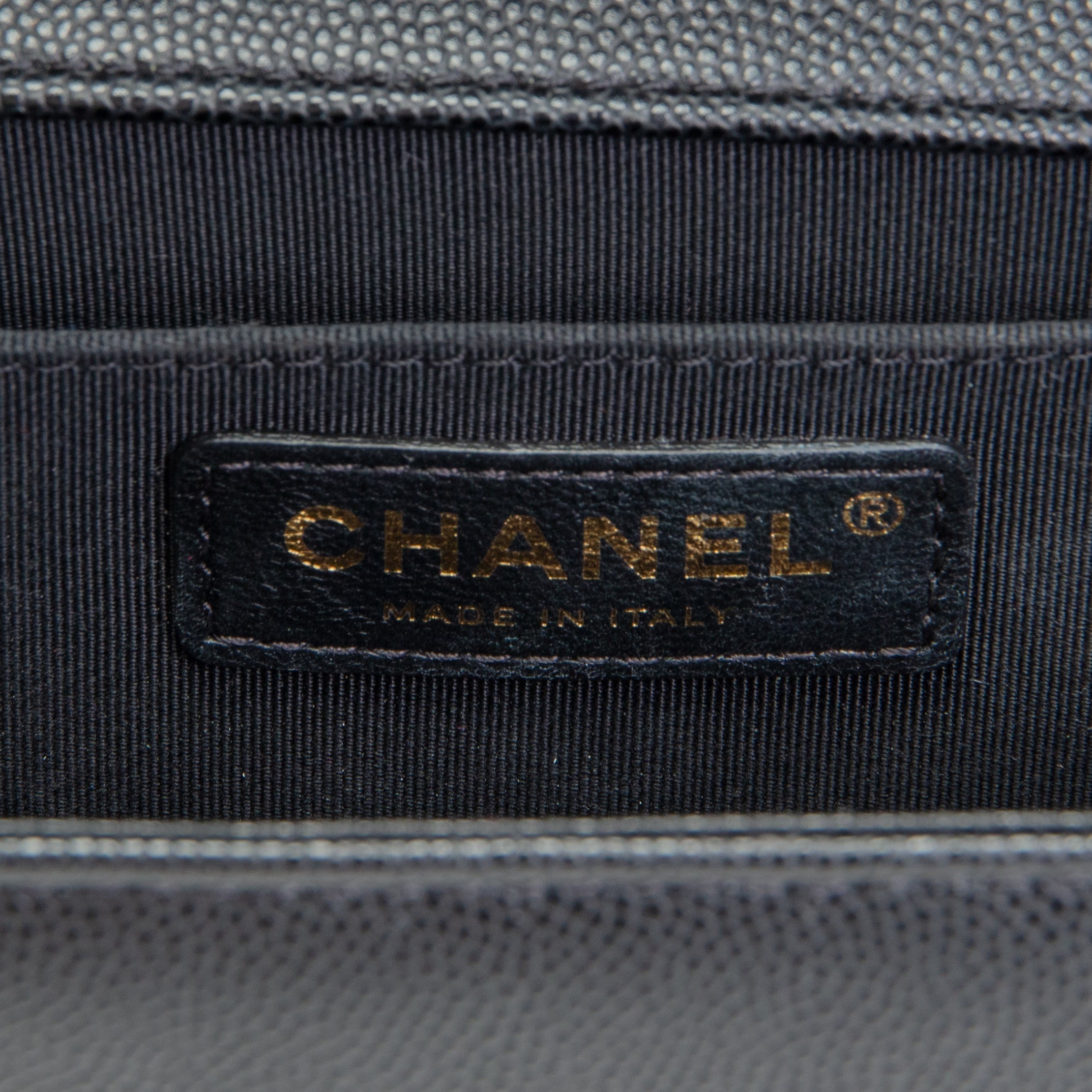 CH Caviar Medium Boy Bag - Black