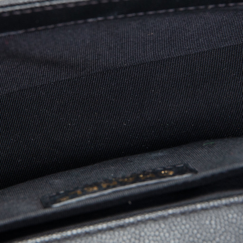 CH Caviar Medium Boy Bag - Black