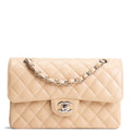 CH Classic Caviar Double Flap Small - Nude