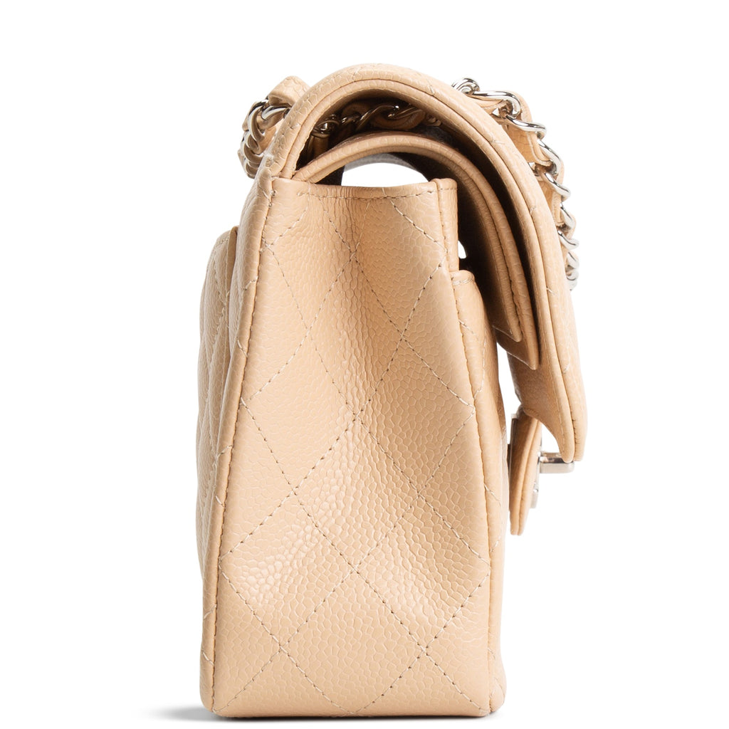 CH Classic Caviar Double Flap Small - Nude