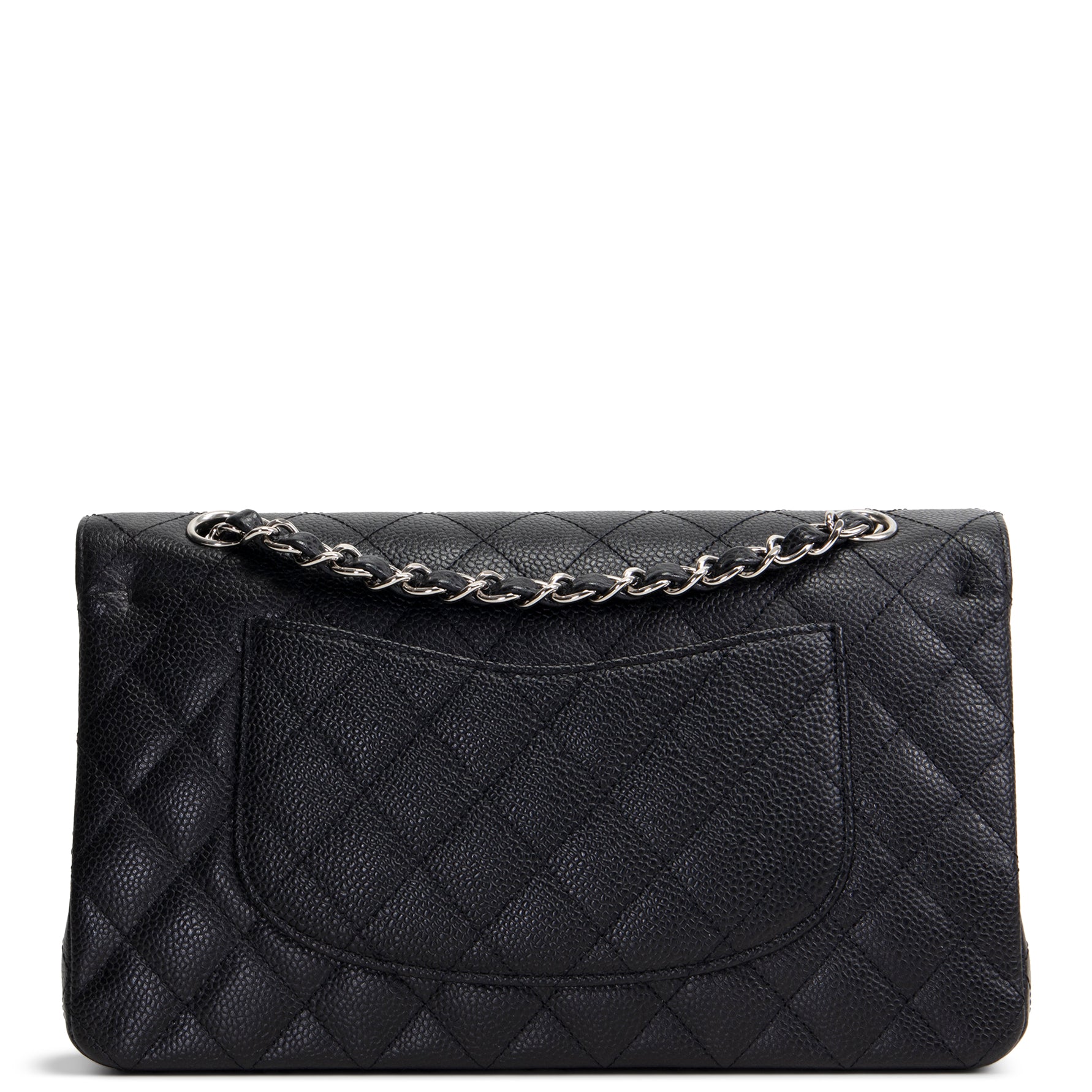 CH Classic Caviar Medium Double Flap - Black