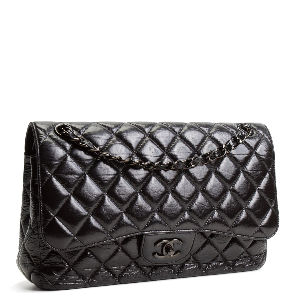 CH Classic Crinkle Double Jumbo Flap - Black