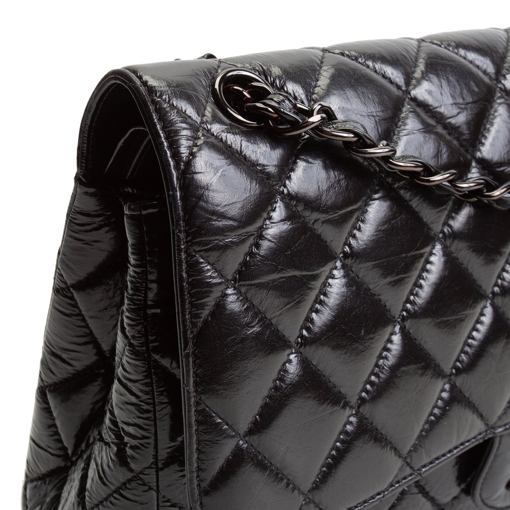 CH Classic Crinkle Double Jumbo Flap - Black