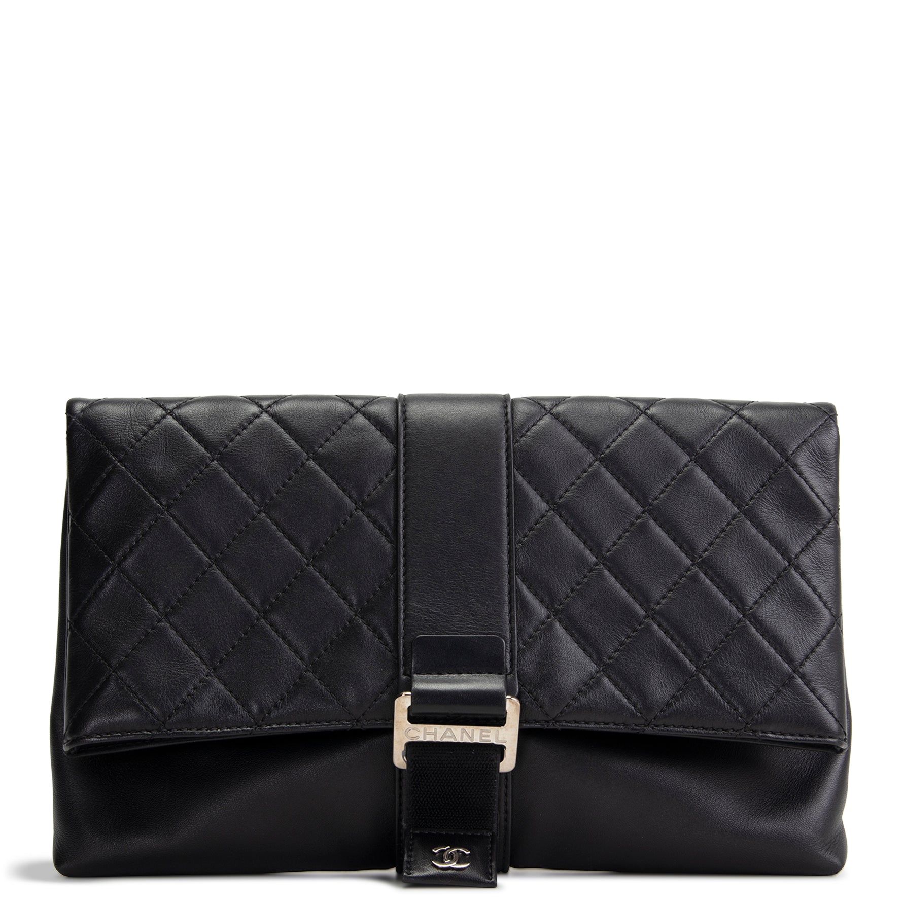 CH Grip Clutch Black Calfskin