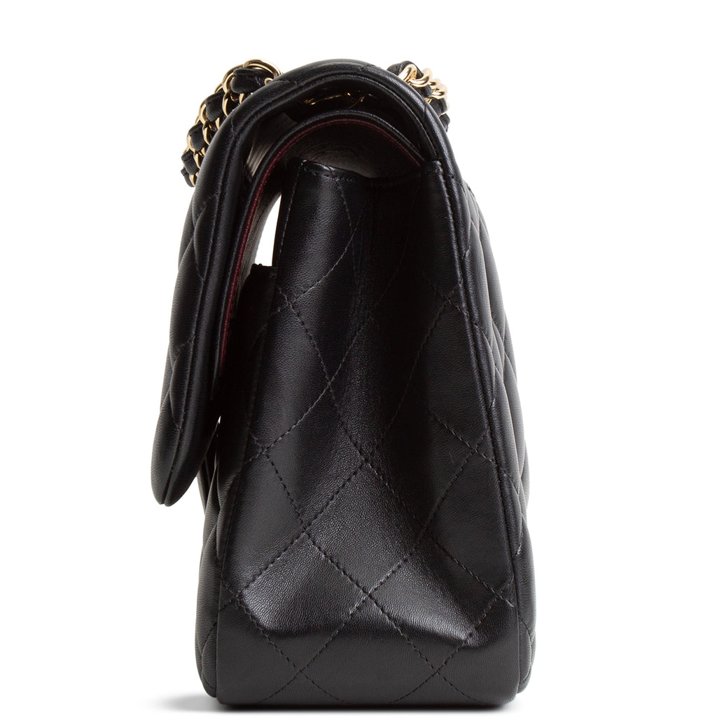 CH Lambskin Jumbo Double Flap - Black