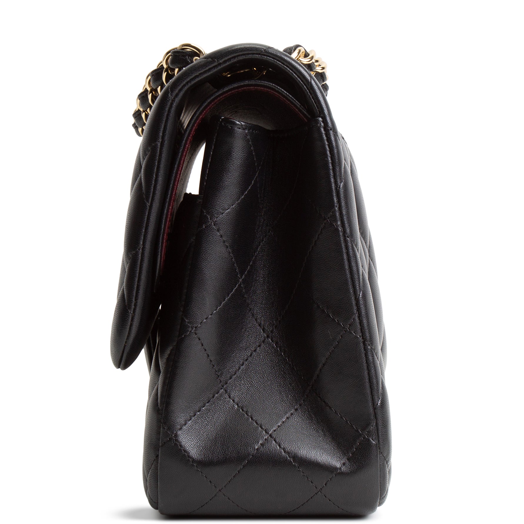 CH Lambskin Jumbo Double Flap - Black