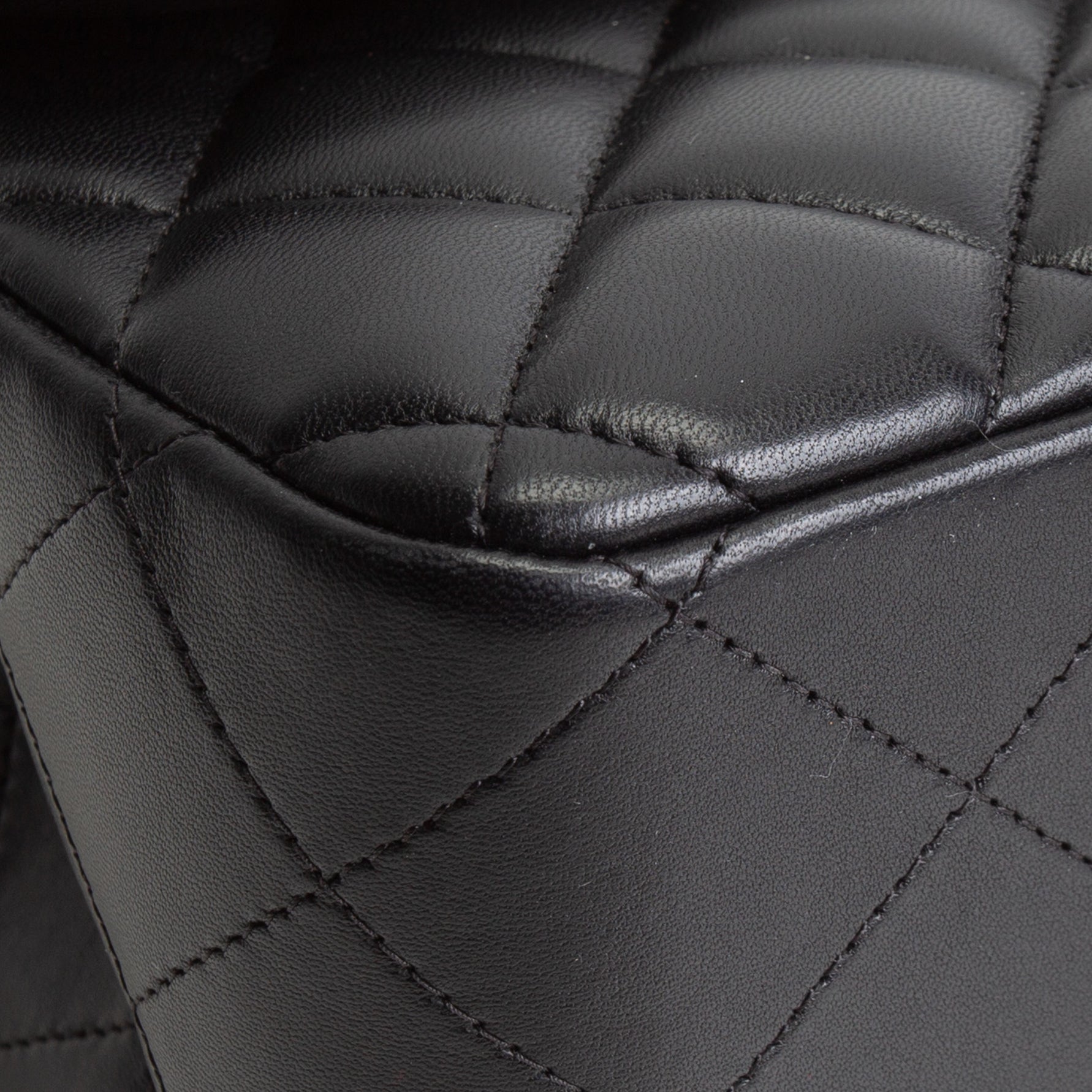 CH Lambskin Jumbo Double Flap - Black