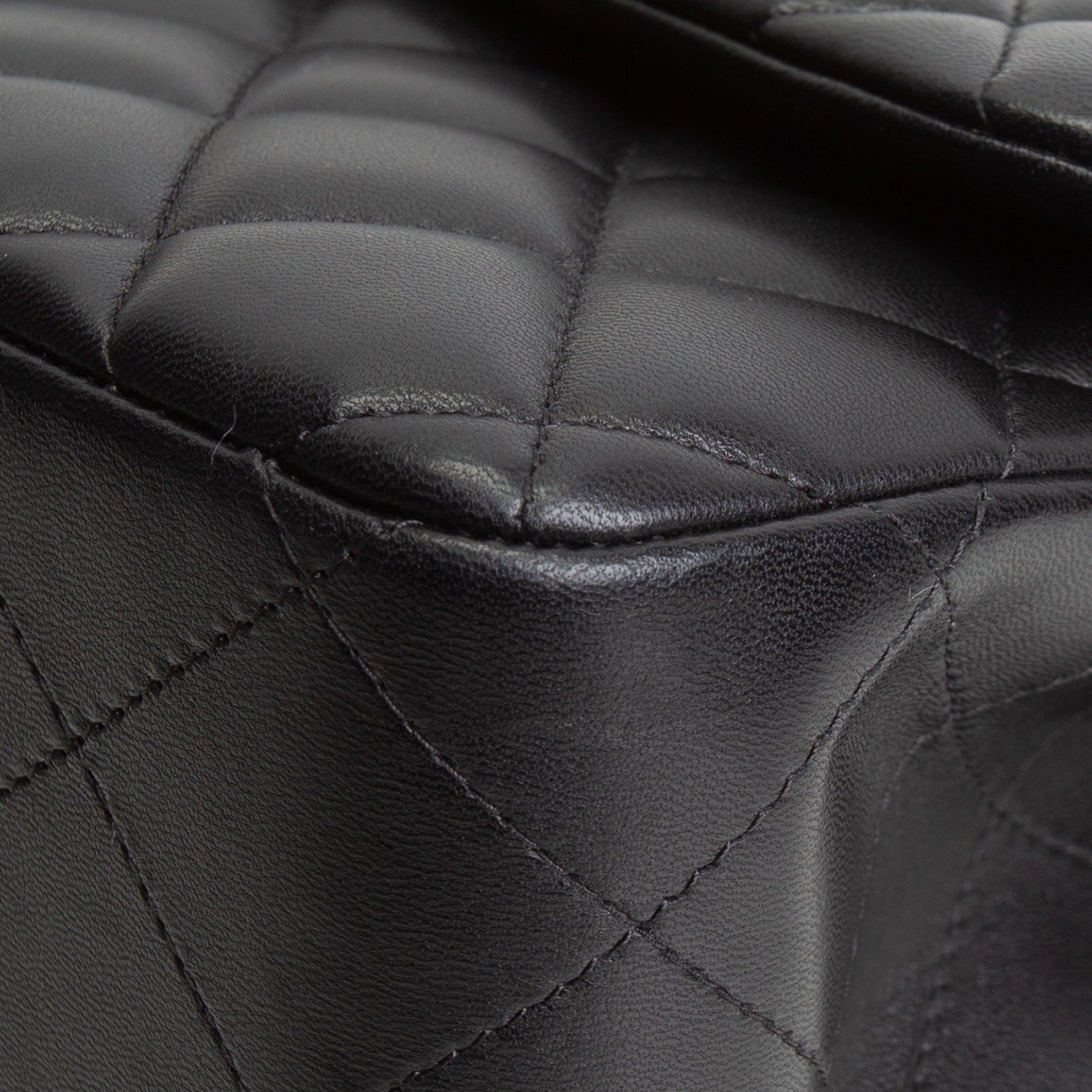 CH Lambskin Jumbo Double Flap - Black