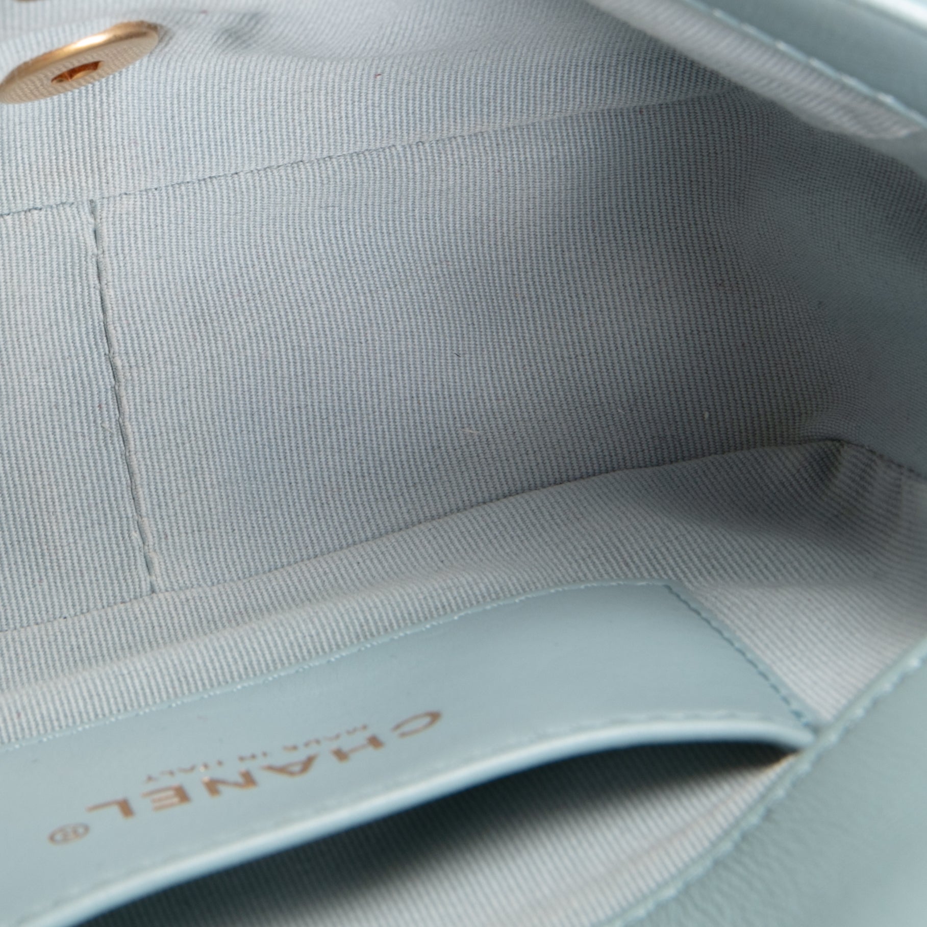 CH Lambskin Quilted Rectangular Mini Flap - Light Blue