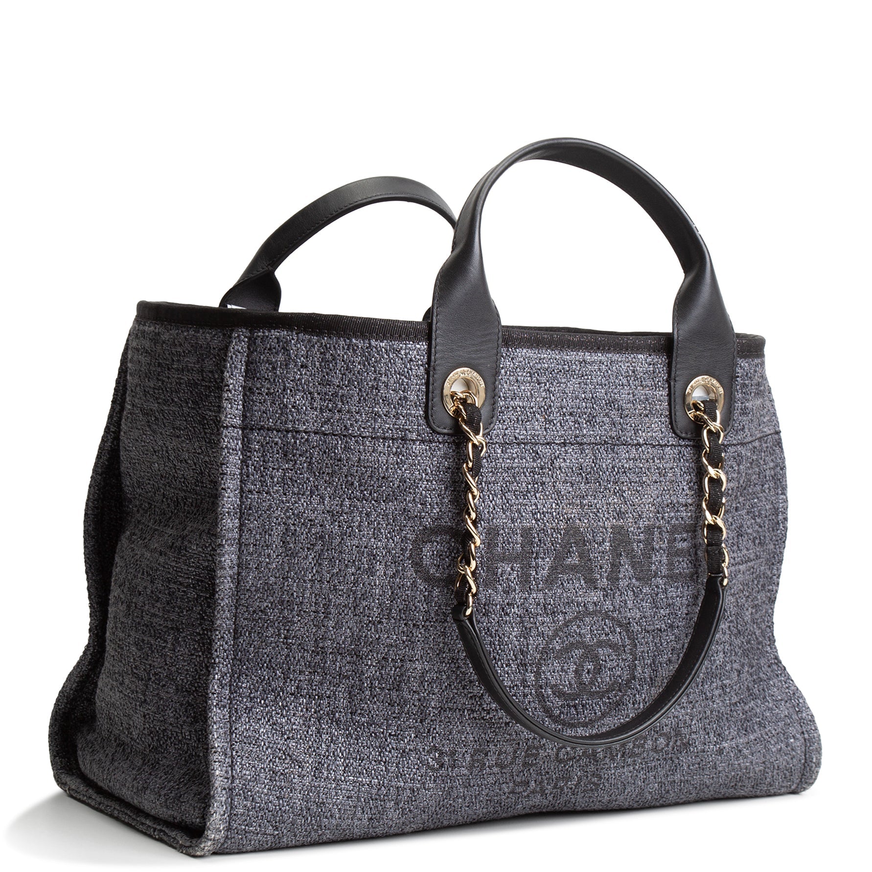 CH Lurex Medium Deauville Shopping Tote - Navy