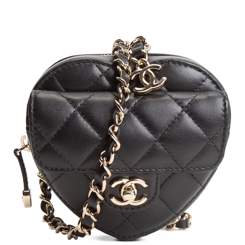 CH Mini CC In Love Heart Belt Bag - Quilted Lambskin
