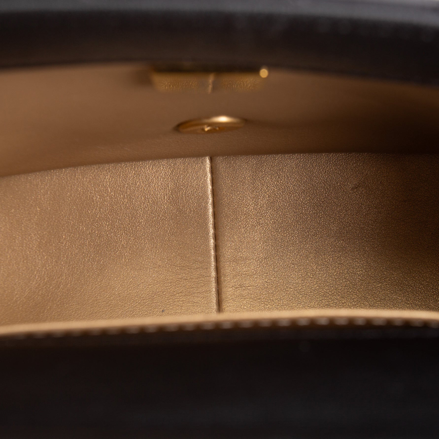 CH Pearl Logo Lambskin Flap Bag - Black