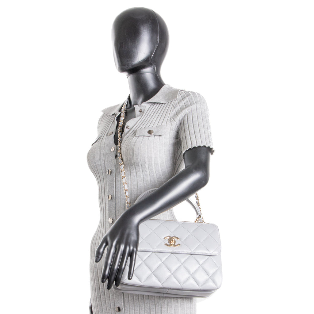 CH Trendy CC Small Flap Bag - Light Grey