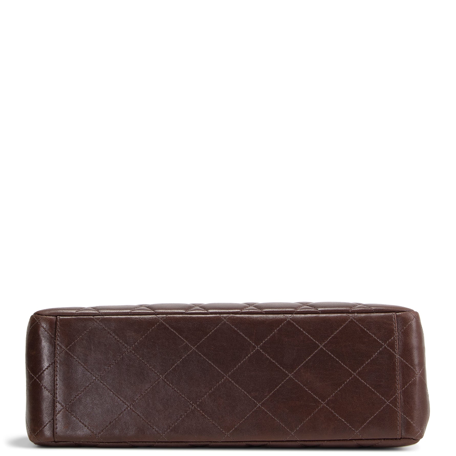 CH Vintage Lambskin Quilted CC Bakelite Turnlock Tote - Brown