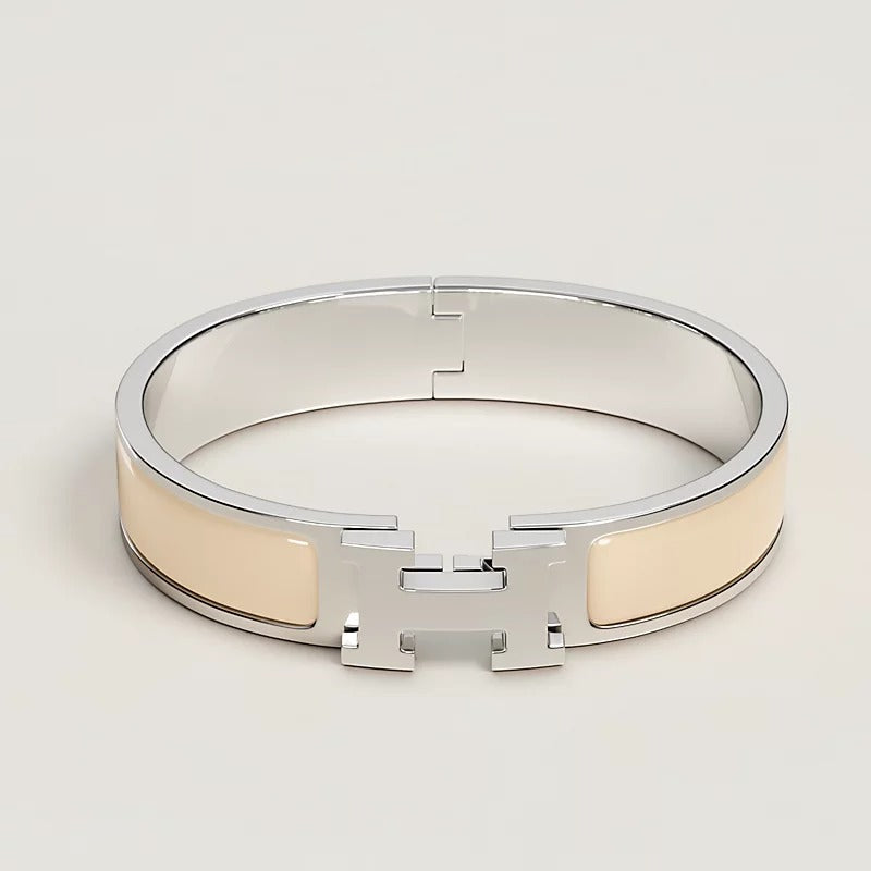 Clic H bracelet  silver cream