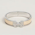 Clic H bracelet  silver cream