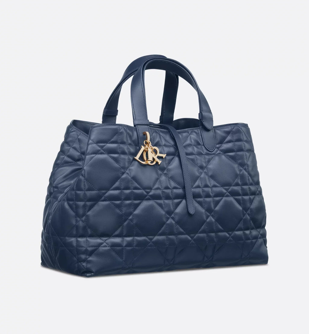 DIOR Toujours TOTE bag Medium Blue - full calfskin 28.5