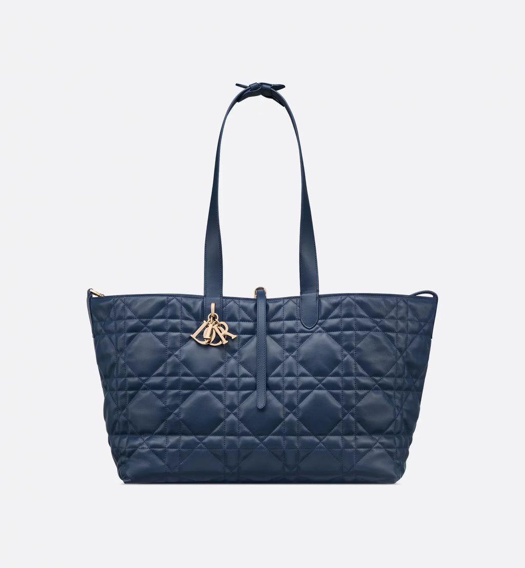 DIOR Toujours TOTE bag Medium Blue - full calfskin 28.5