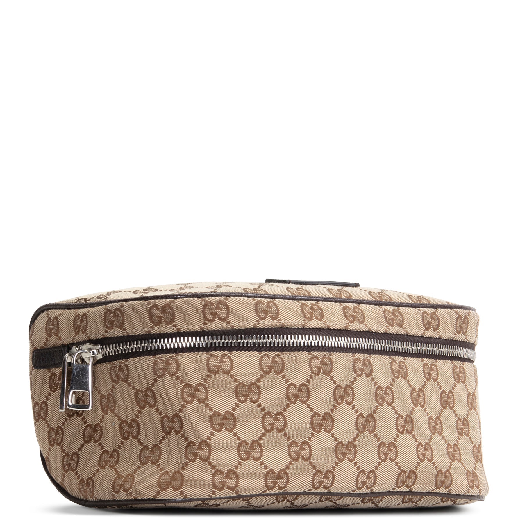 GU GG Canvas Belt Bag - Beige & Ebony