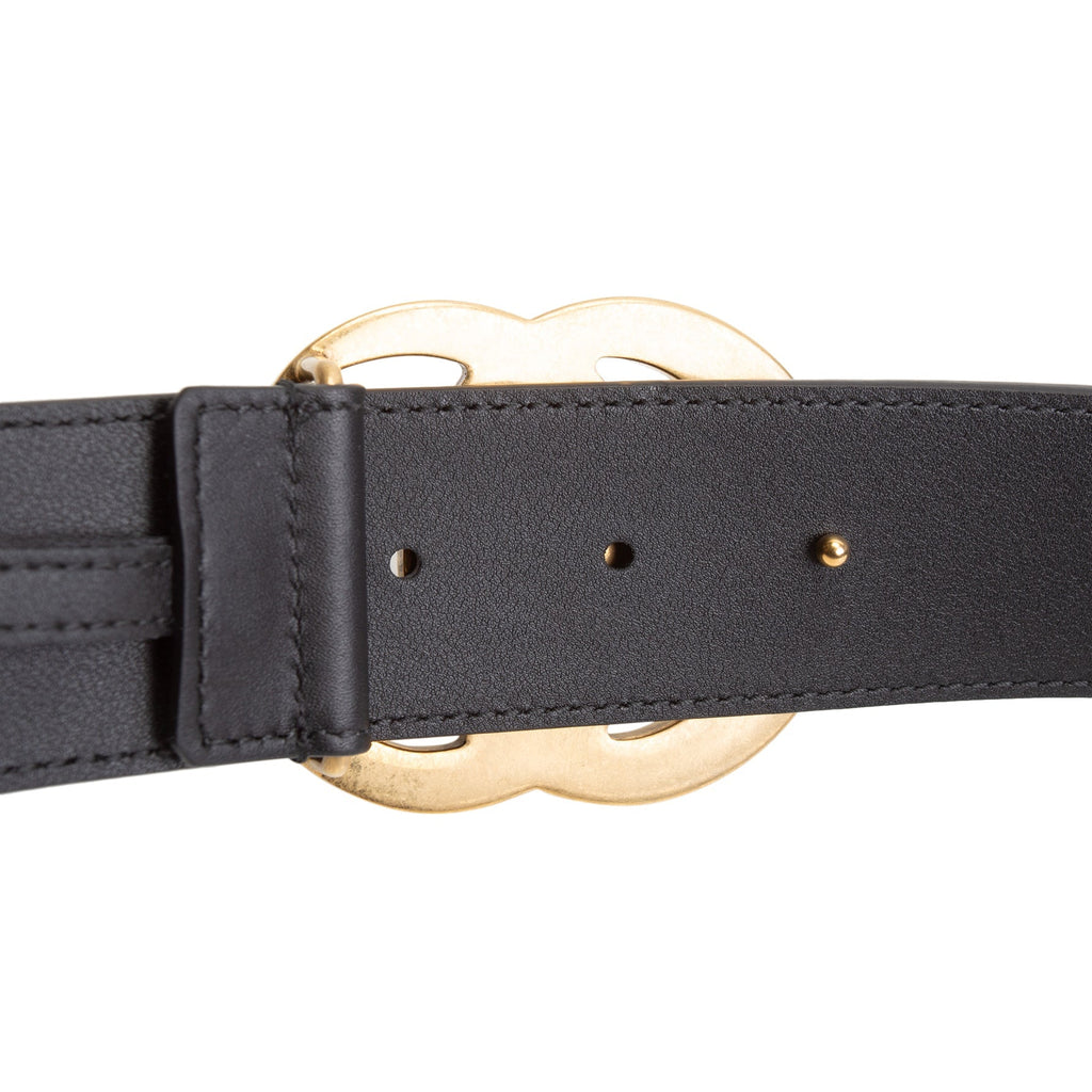 GU GG Marmont Wide Belt - Black
