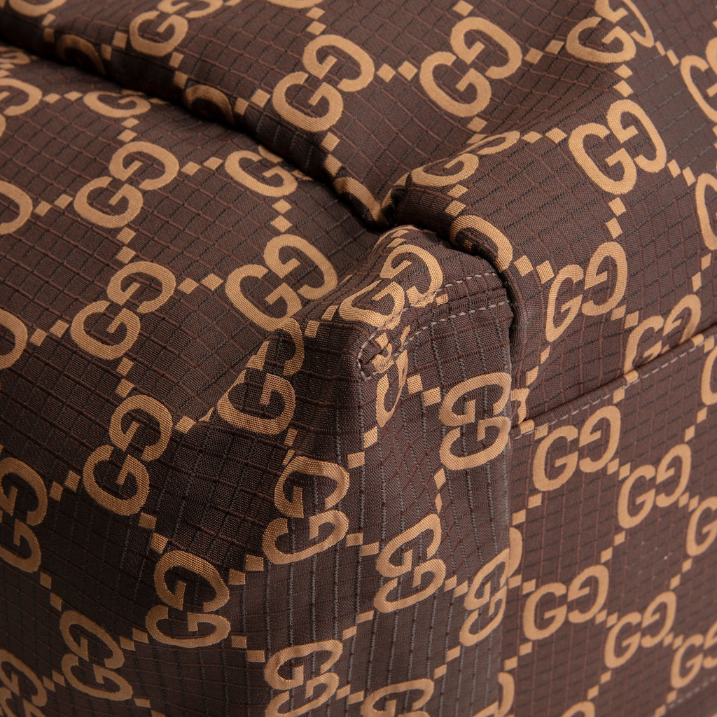 GU GG Nylon Ripstop Duffel Bag - Brown