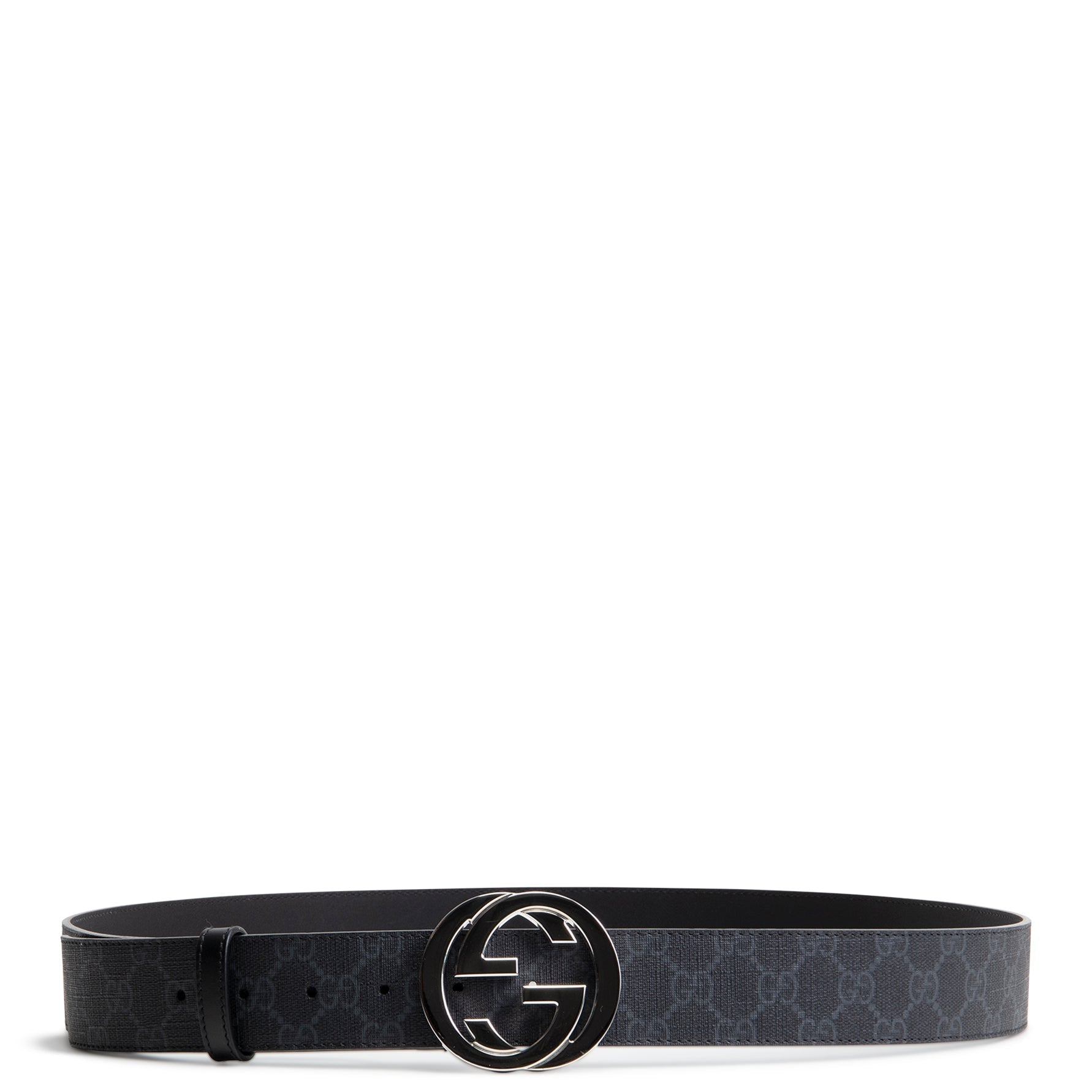 GU GG Supreme Interlocking G Belt - Black