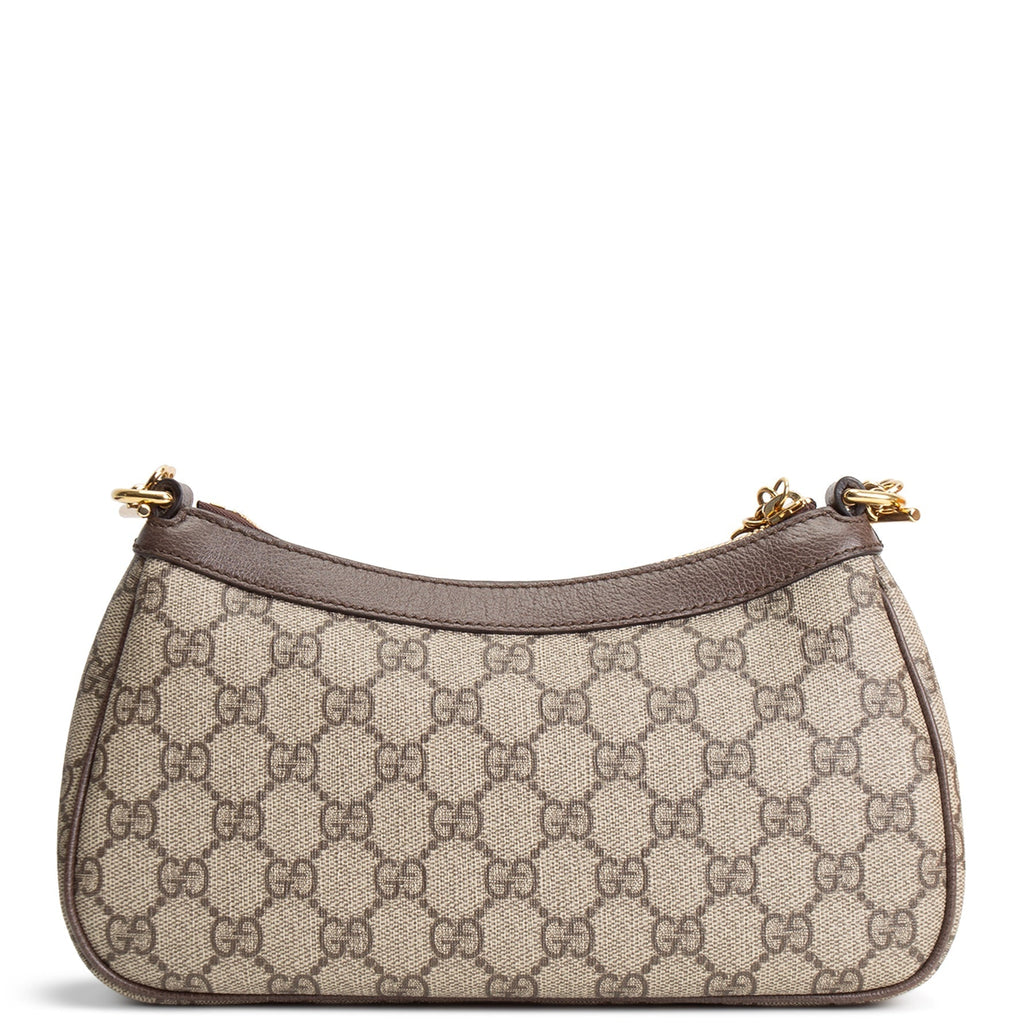GU GG Supreme Ophidia Small Shoulder Bag - Beige & Ebony