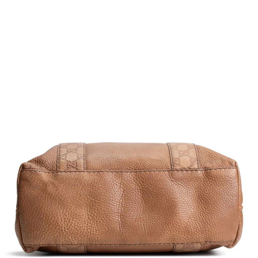 GU Guccissima Bamboo Leather Handbag- Brown OUTLET FINAL SALE