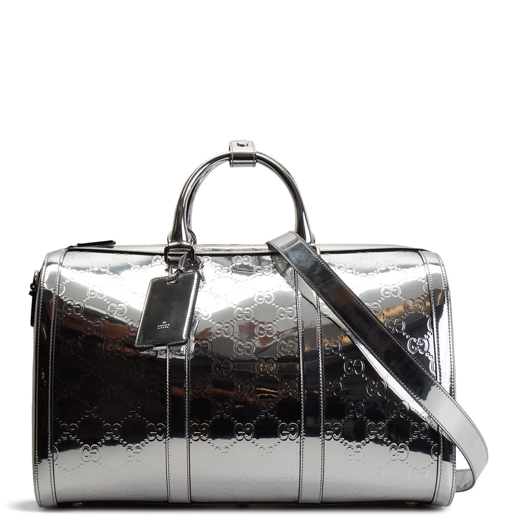 GU Guccissima Medium Mirror Effect Duffle
