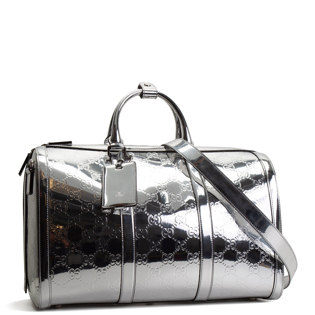 GU Guccissima Medium Mirror Effect Duffle
