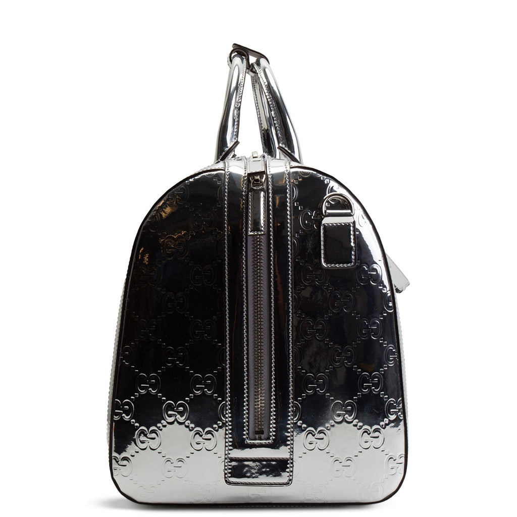 GU Guccissima Medium Mirror Effect Duffle