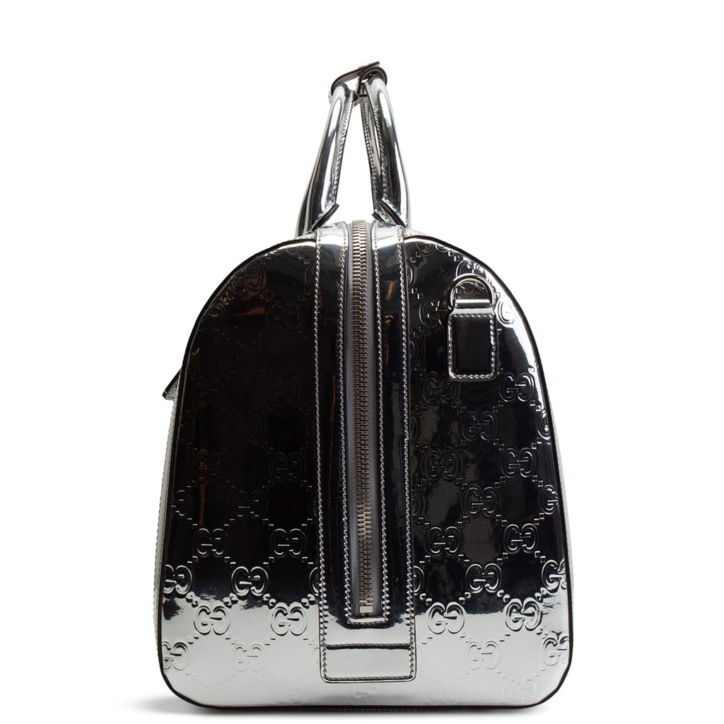 GU Guccissima Medium Mirror Effect Duffle
