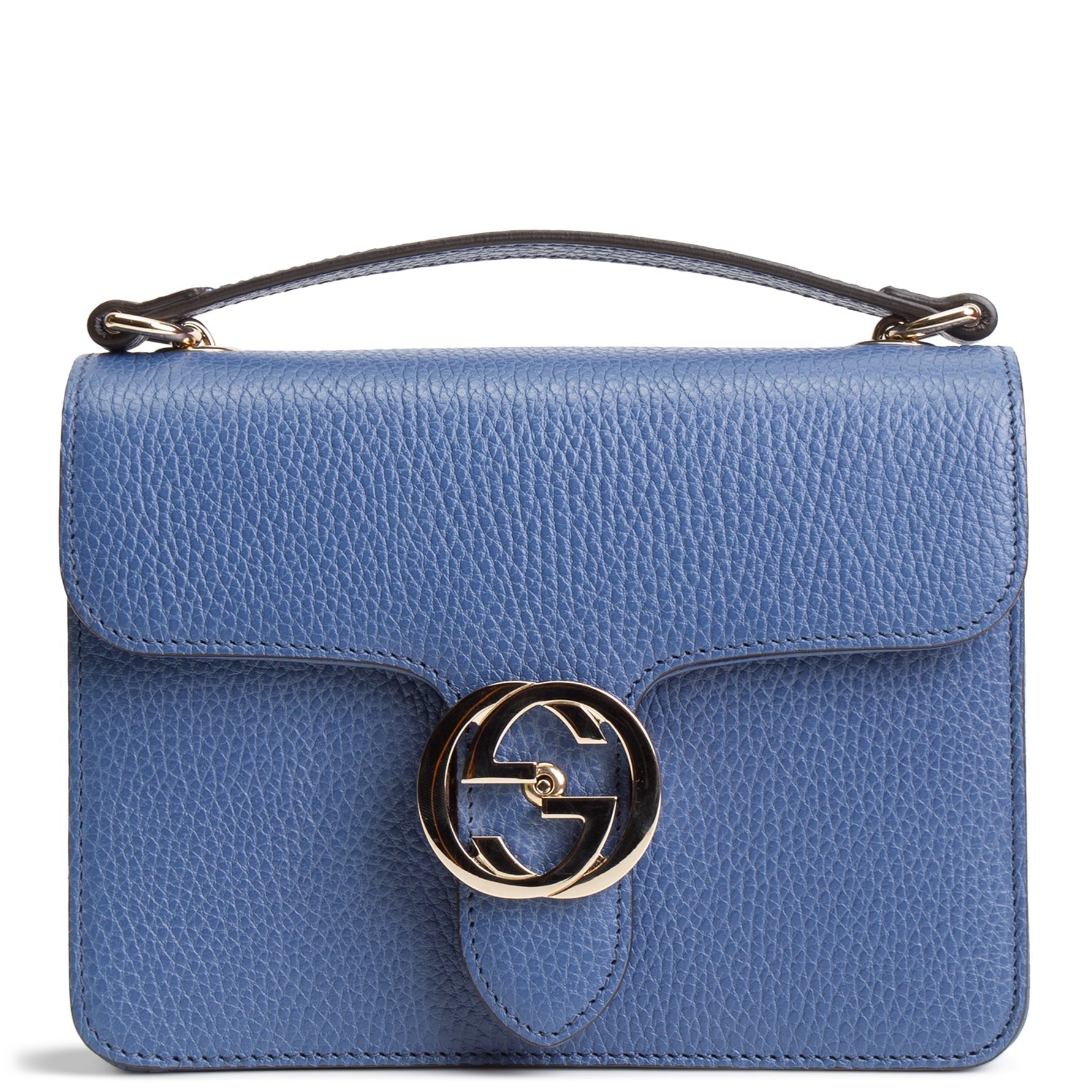 GU Interlocking G Dollar Bag - Blue