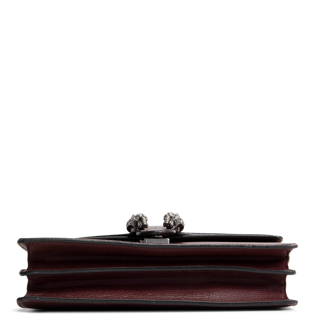 GU Leather Crystal Embellished Dionysus Small - Burgundy