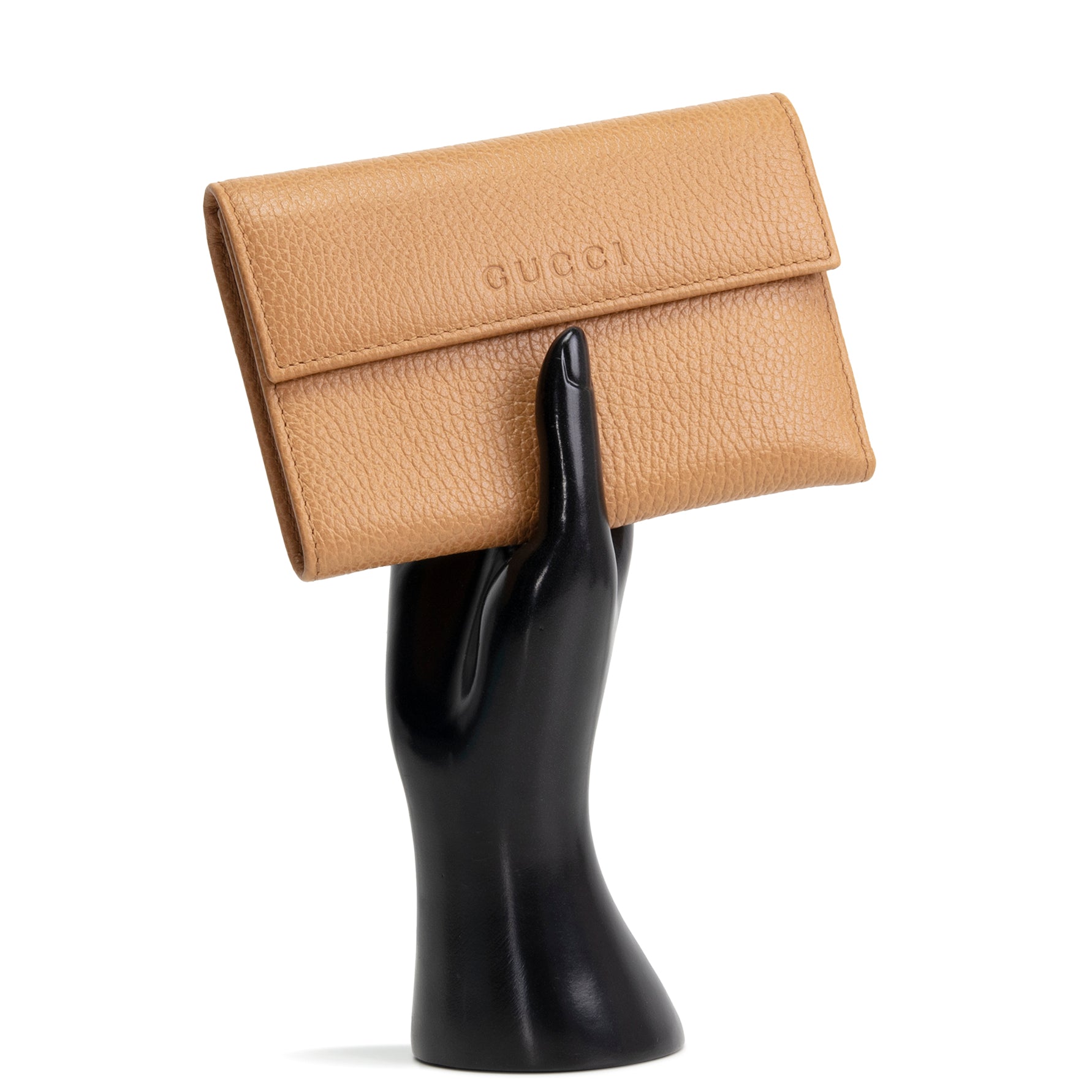 GU Leather French Wallet - Cognac