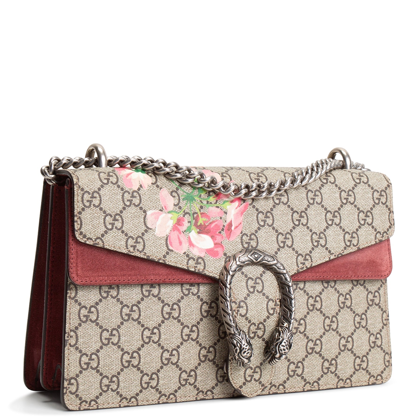 GU Small GG Supreme Blooms Dionysus Shoulder Bag - Pink