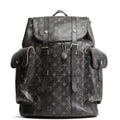 LV Christopher MM Brushed Monogram Eclipse Cowhide Backpack