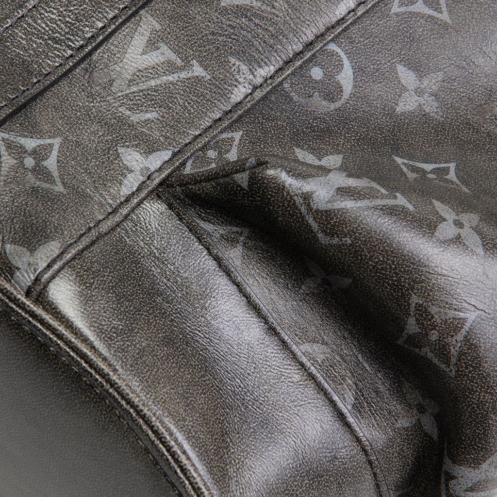 LV Christopher MM Brushed Monogram Eclipse Cowhide Backpack