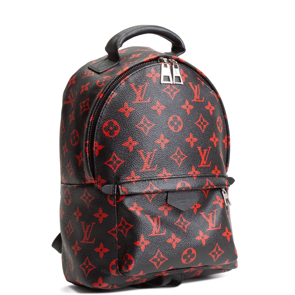 LV Infarouge Monogram Palm Spring PM Backpack - Black/Red