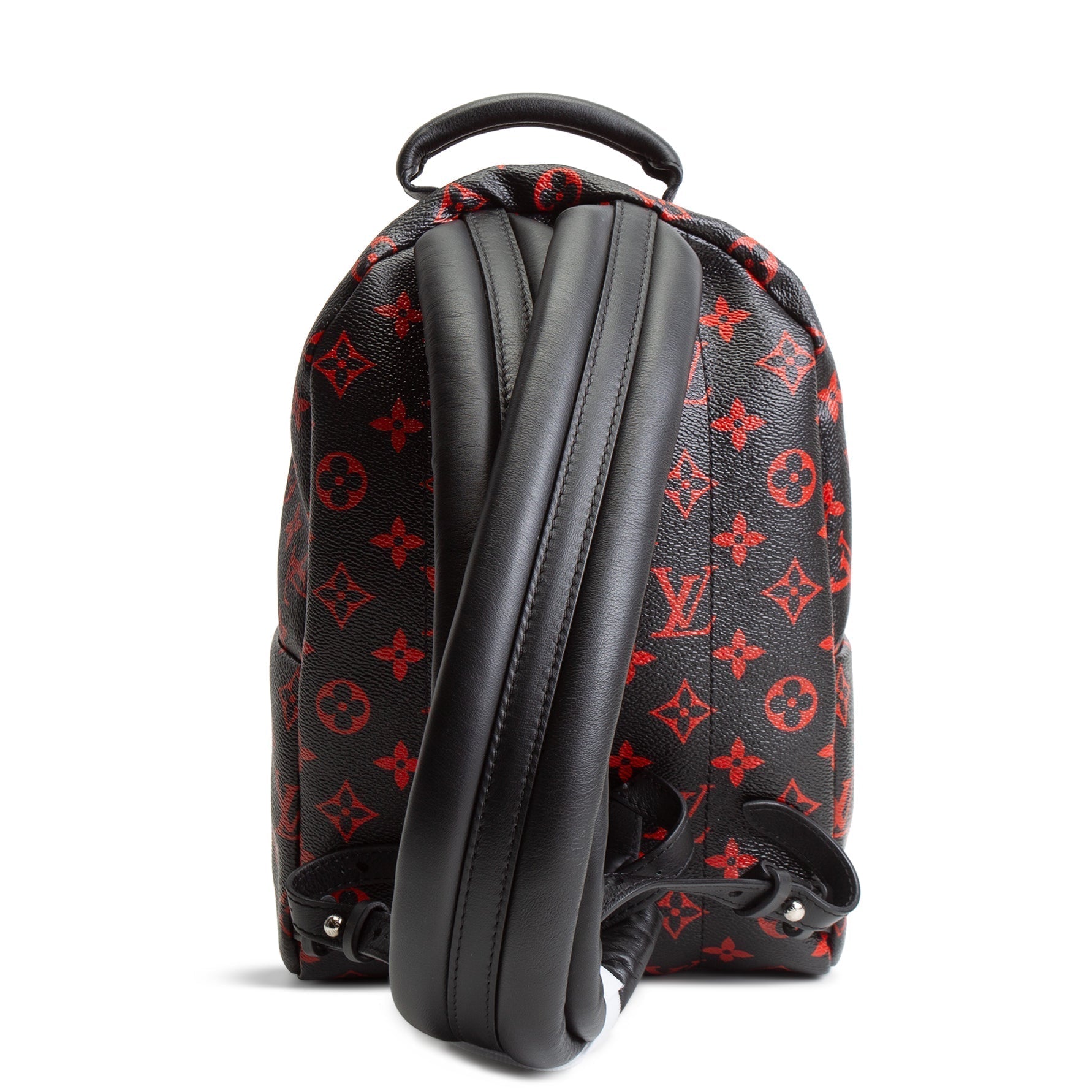 LV Infarouge Monogram Palm Spring PM Backpack - Black/Red